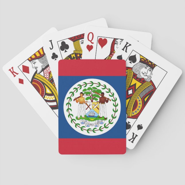 Playing Cards with Flag of Belize Spielkarten (Rückseite)