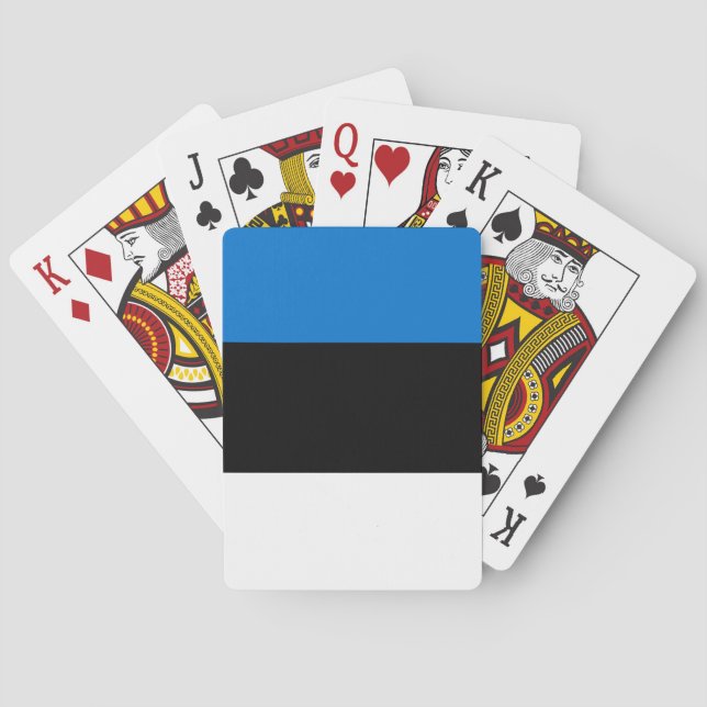Playing Cards with flag of Estonia Spielkarten (Rückseite)