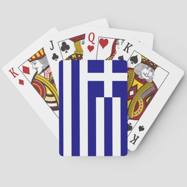 Playing Cards with flag of Greece Spielkarten (Rückseite)