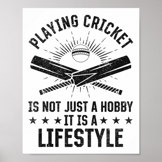 Playing Cricket Is Not Just A Hob  Poster (Vorne)