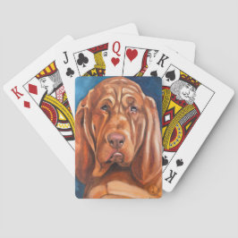 Playing poker cards with bloodhound spielkarten