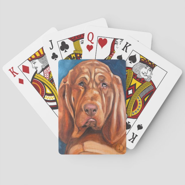 Playing poker cards with bloodhound spielkarten (Rückseite)