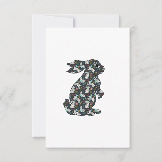 Playing Rabbits Einladung (Vorderseite)