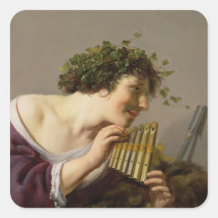 Playing seine Pipes Quadratischer Aufkleber