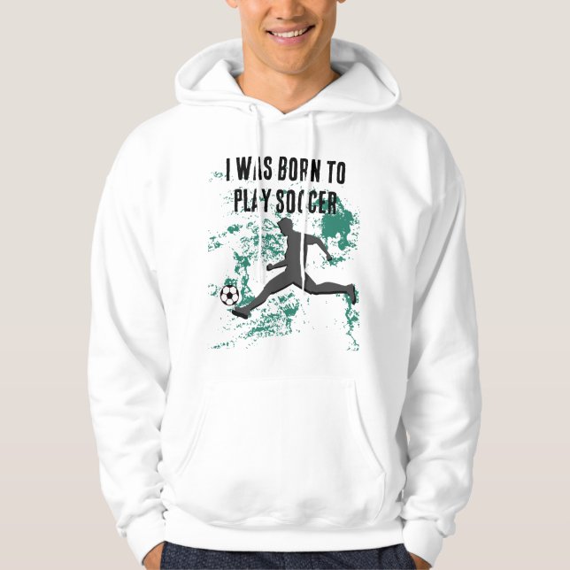 Playing soccer graphic black hoodie (Vorderseite)