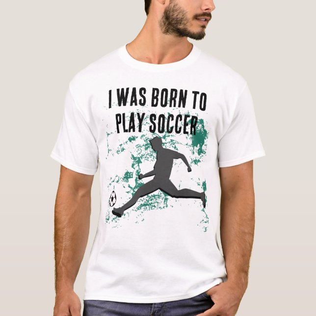Playing soccer graphic black T-Shirt (Vorderseite)