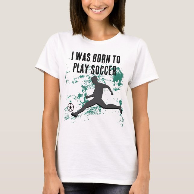 Playing soccer graphic black T-Shirt (Vorderseite)