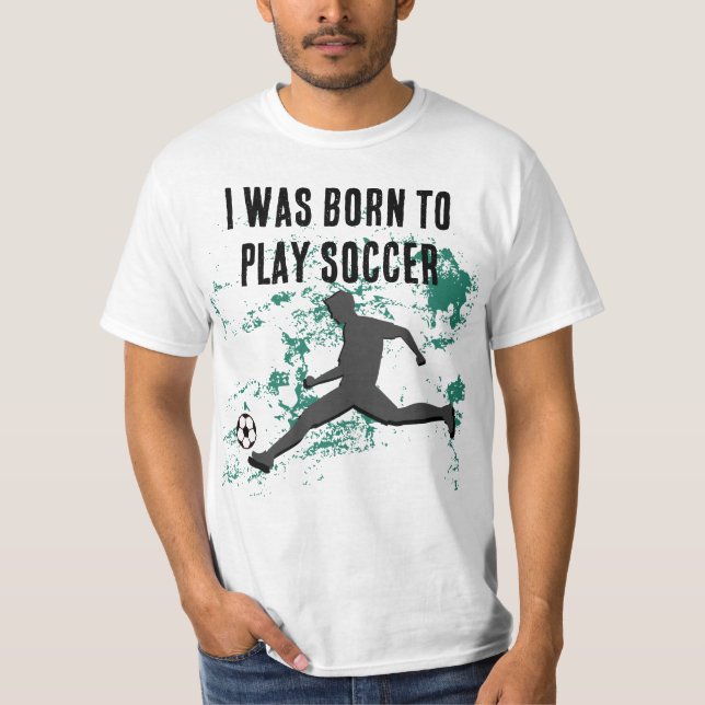 Playing soccer graphic black T-Shirt (Vorderseite)