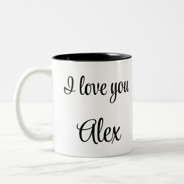 Playing soccer graphic black zweifarbige tasse (Links)