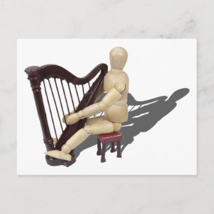 PlayingHarp121210 Postkarte