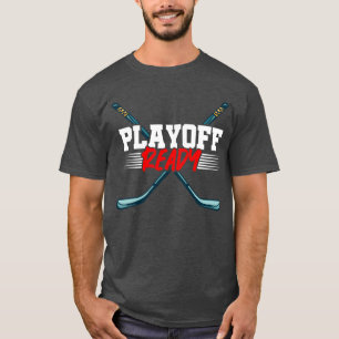 Playoff-bereites Hockeyschläger-Sportler-Eis-Freun T-Shirt