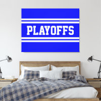 PLAYOFFS Athletic Hellblau Weiß Sportlich Streifen
