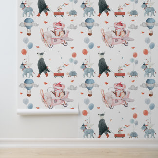 Playroom or Storybook Animal Theme Tapete