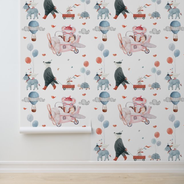 Playroom or Storybook Animal Theme Tapete (Anwendung)