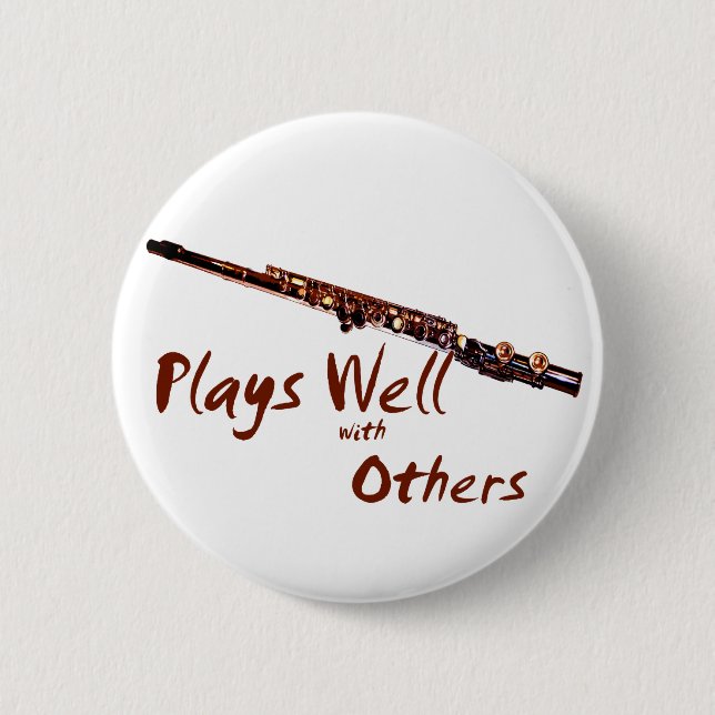 Plays gut mit anderen / Flute Button (Vorderseite)
