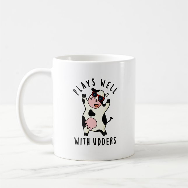 Plays gut mit Udders Funny Cow Puff Kaffeetasse (Links)