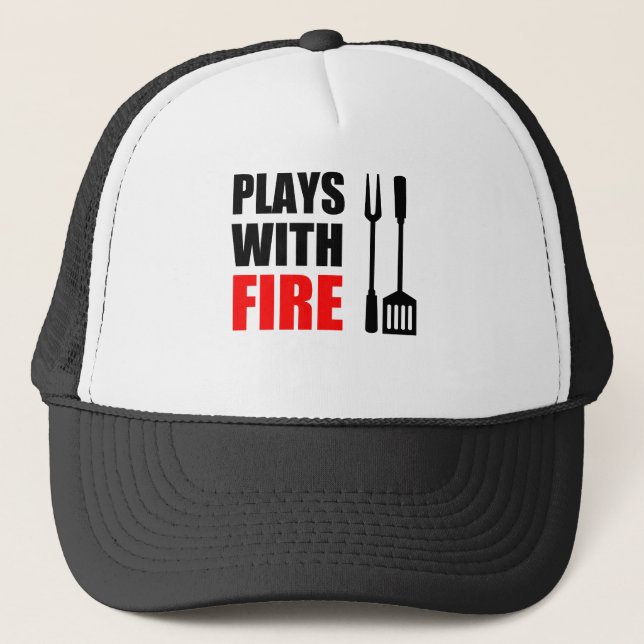 Plays mit Feuergrill Truckerkappe (Vorderseite)
