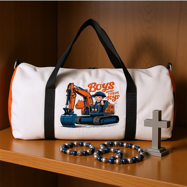 Playtime Atop the Bulldozer Duffle Bag (Von Creator hochgeladen)