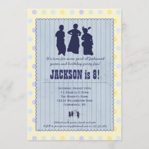 Playtime-Spaß-Vintage Party Einladung -