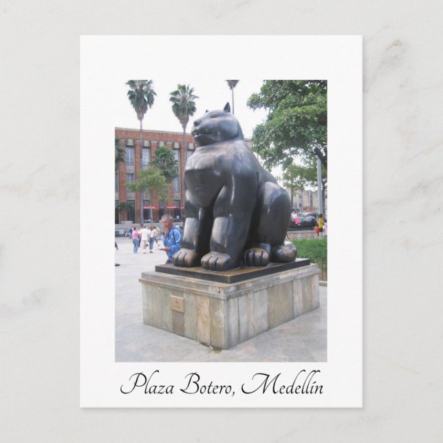 Plaza Botero, Medellin, Kolumbien Postkarte (Vorderseite)