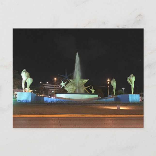 Plaza Caracol Fountain, Cancun Postcard Postkarte (Vorderseite)