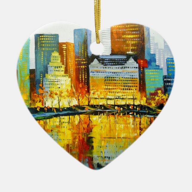 Plaza Central Park Hotel in New York Keramik Ornament (Vorne)