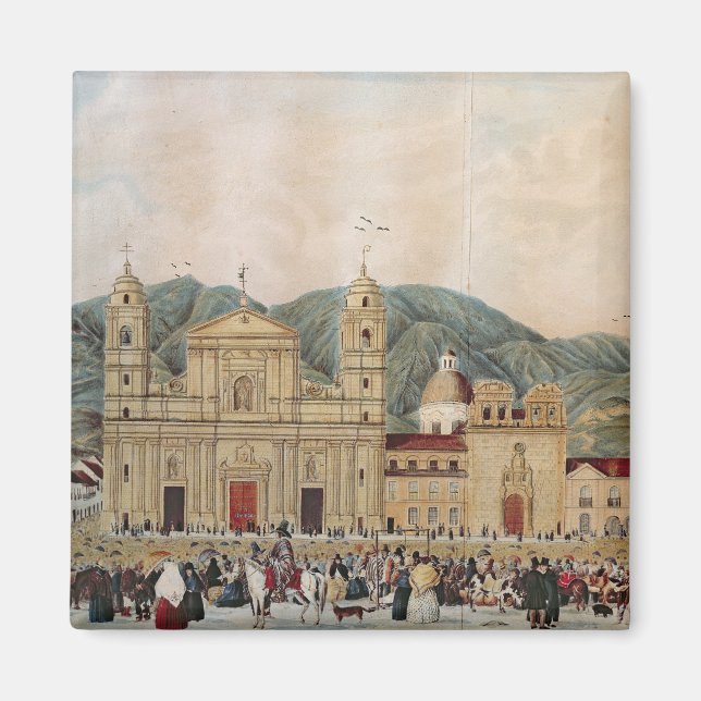 Plaza de Bolivar, Bogota, 1837 Magnet (Vorne)