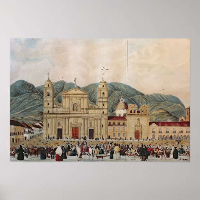 Plaza de Bolivar, Bogota, 1837 Poster (Vorne)