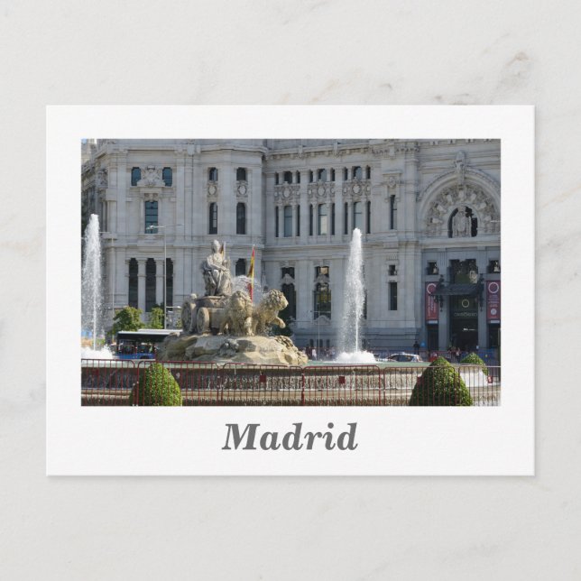 Plaza de Cibeles, Madrid Postcard Postkarte (Vorderseite)