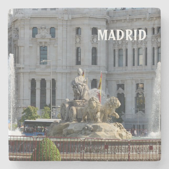 Plaza de Cibeles, Madrid Steinuntersetzer (Vorderseite)