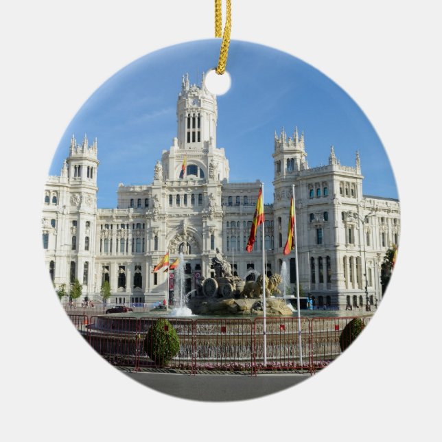 Plaza de Cibeles, Madrid-Verzierung Keramikornament (Vorne)