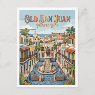 Plaza de Colón San Juan Puerto Rico Postkarte