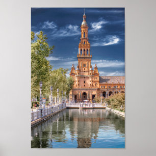 Plaza de España in Sevilla, Spanien Poster