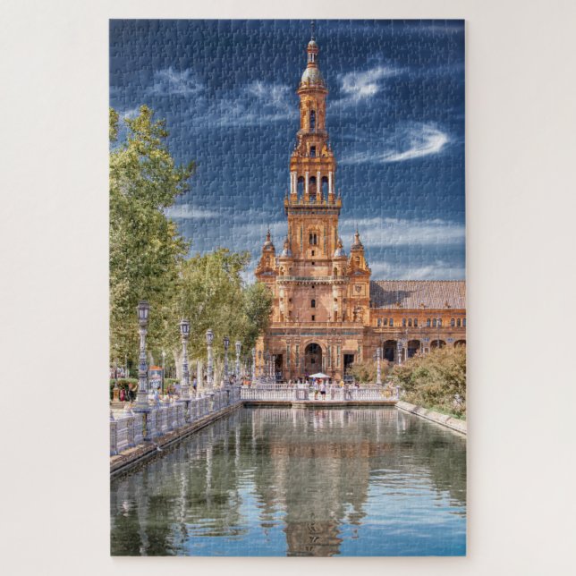 Plaza de España in Sevilla, Spanien Puzzle (Vertikal)