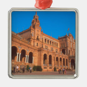 Plaza de Espana in Sevilla, Spanien. Silbernes Ornament