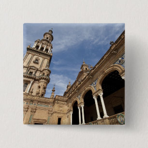 Plaza de España, Sevilla, Andalusien, Spanien Button