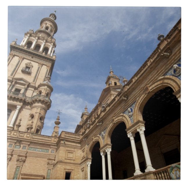 Plaza de Espana, Sevilla, Andalusien, Spanien Fliese (Vorderseite)