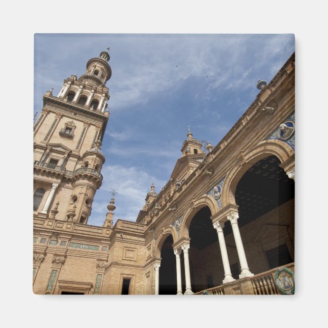 Plaza de Espana, Sevilla, Andalusien, Spanien Magnet (Vorne)