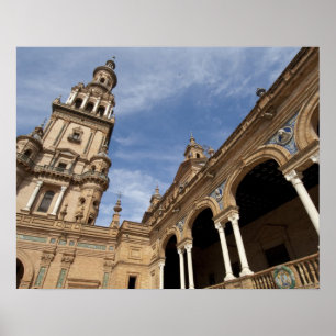 Plaza de España, Sevilla, Andalusien, Spanien Poster