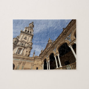 Plaza de Espana, Sevilla, Andalusien, Spanien Puzzle