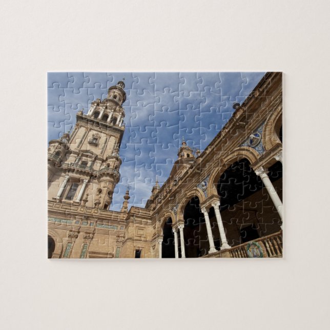 Plaza de Espana, Sevilla, Andalusien, Spanien Puzzle (Horizontal)