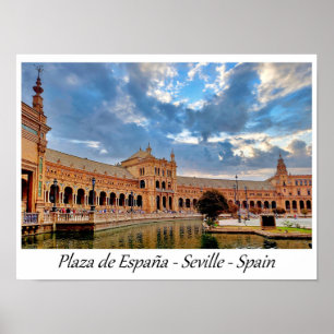 Plaza de España Sevilla Spanien Europa Poster