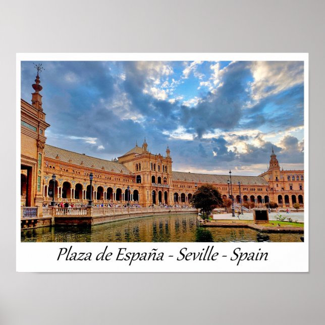Plaza de España Sevilla Spanien Europa Poster (Vorne)