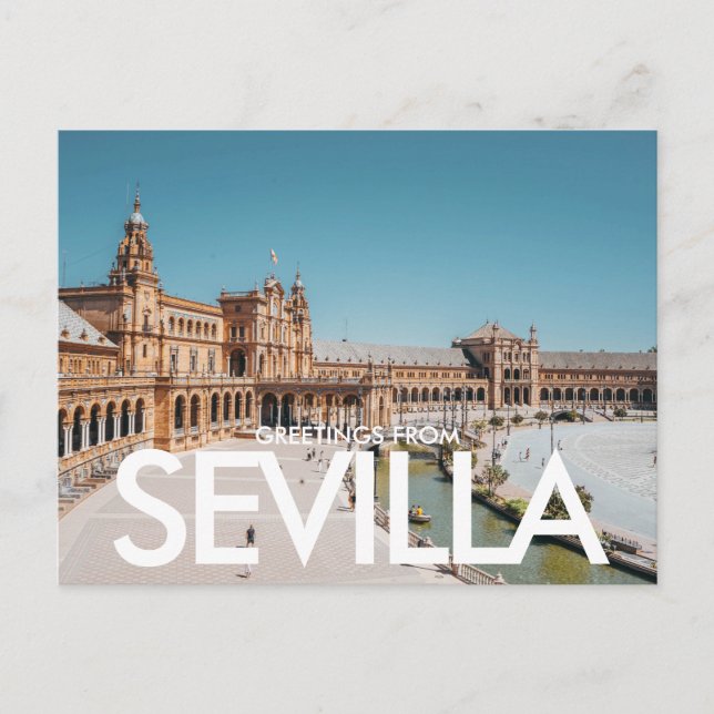 Plaza de España, Sevilla, Spanien Postkarte (Vorderseite)