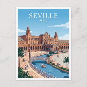 Plaza de España Sevilla Spanien Postkarte