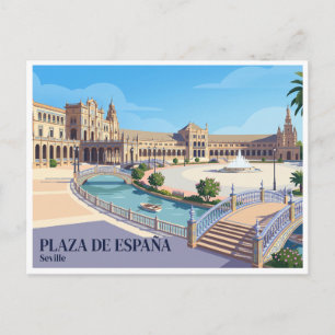 Plaza de España Sevilla Spanien Postkarte
