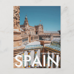 Plaza de España, Sevilla, Spanien Postkarte