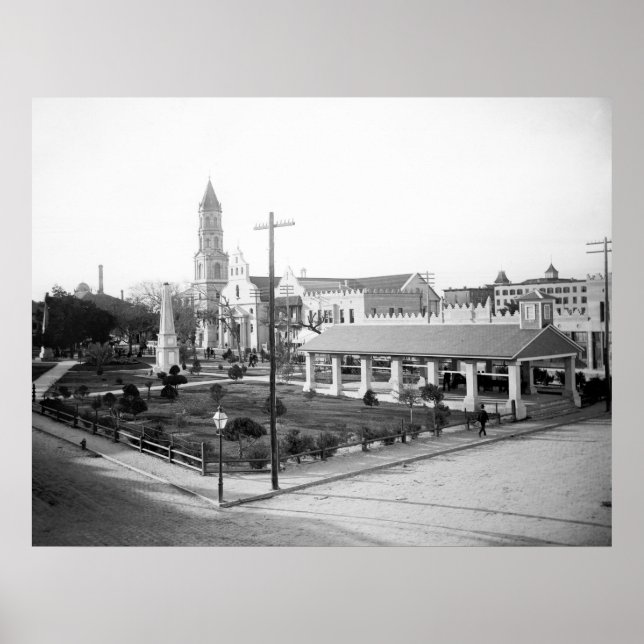 Plaza de la Constitucion, St. Augustine: 1897 Poster (Vorne)