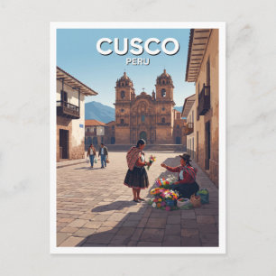 Plaza de San Francisco, Cusco Peru Andenken Postkarte
