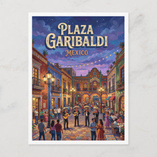 Plaza Garibaldi Mexiko-Stadt Postkarte